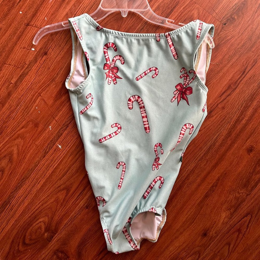 Luckyleo Dancewear Medium Allure Leotard in Candy Cane